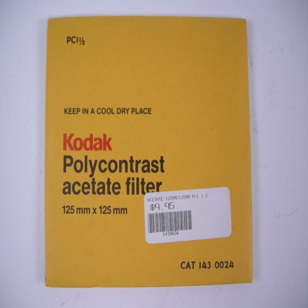 "BRAND NEW Kodak Polycontrast Acetate filter PC1 1/2 143 0024