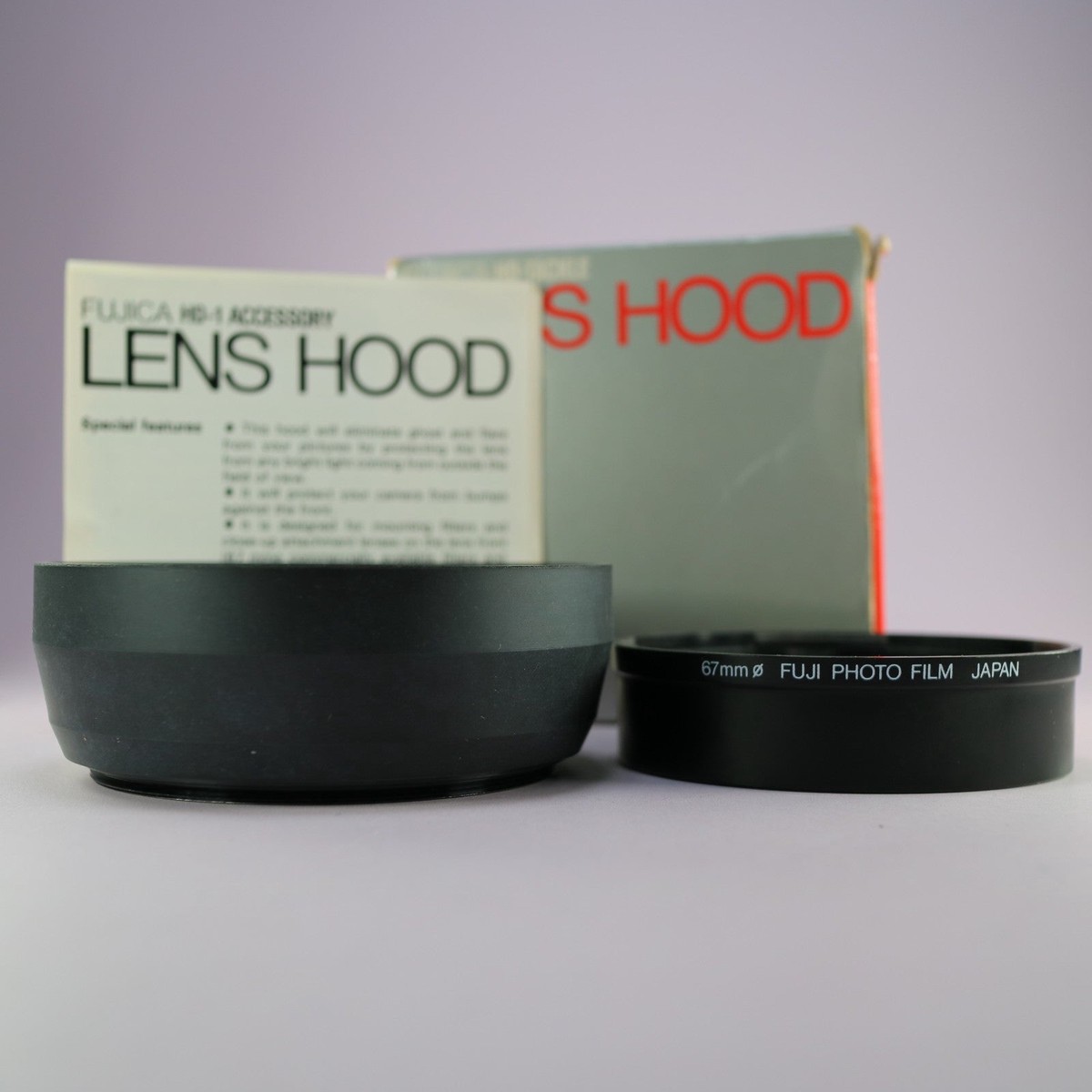 New Arrival Fuji Vintage Rubber Lens Hood for Fujica HD Cameras w/ 67mm Filter Thread