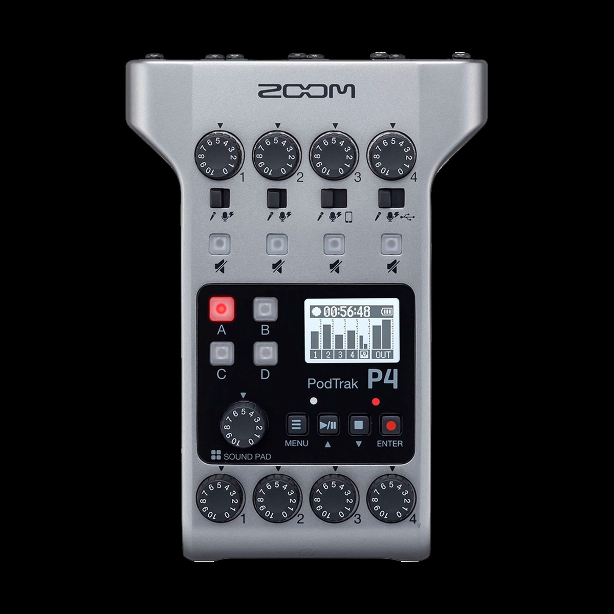 Zoom PodTrak P4 Portable Multitrack Podcast Recorder