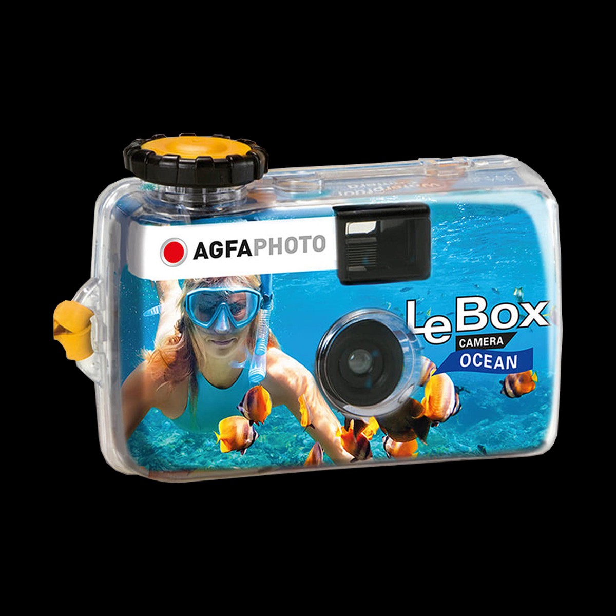 AgfaPhoto LeBox Single-Use Ocean Waterproof Camera (35mm Roll Film, 27 Exposures)