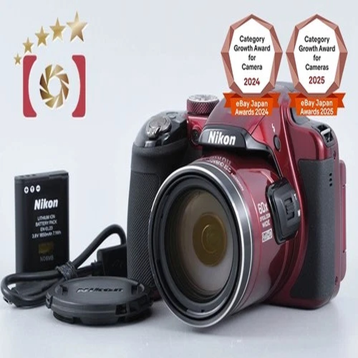 Nikon COOLPIX P600 Red 16.0 MP Digital Camera from Japan