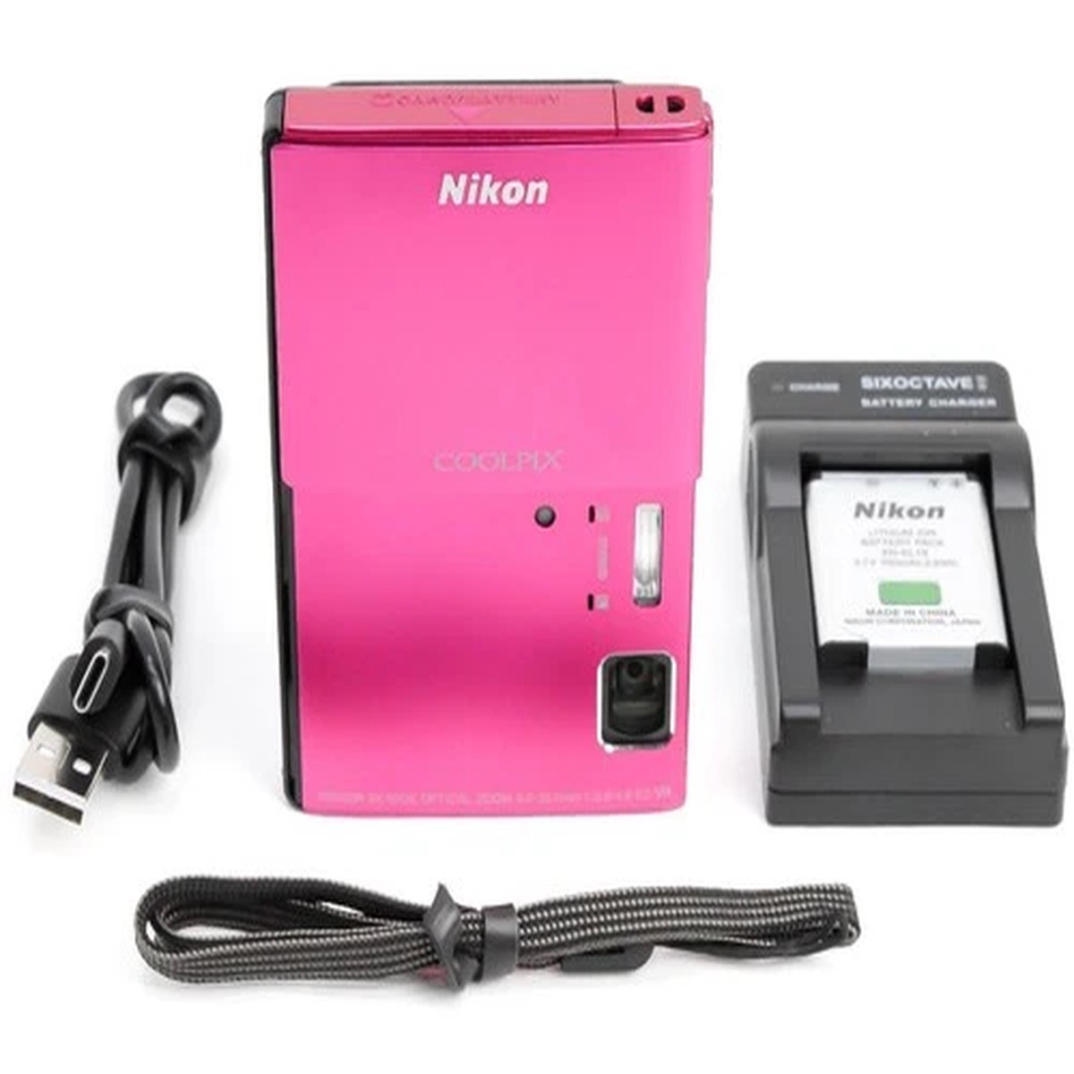 Rare Near Mint Nikon COOLPIX S100 16.0MP 5x Zoom Digital Camera Pink Japan