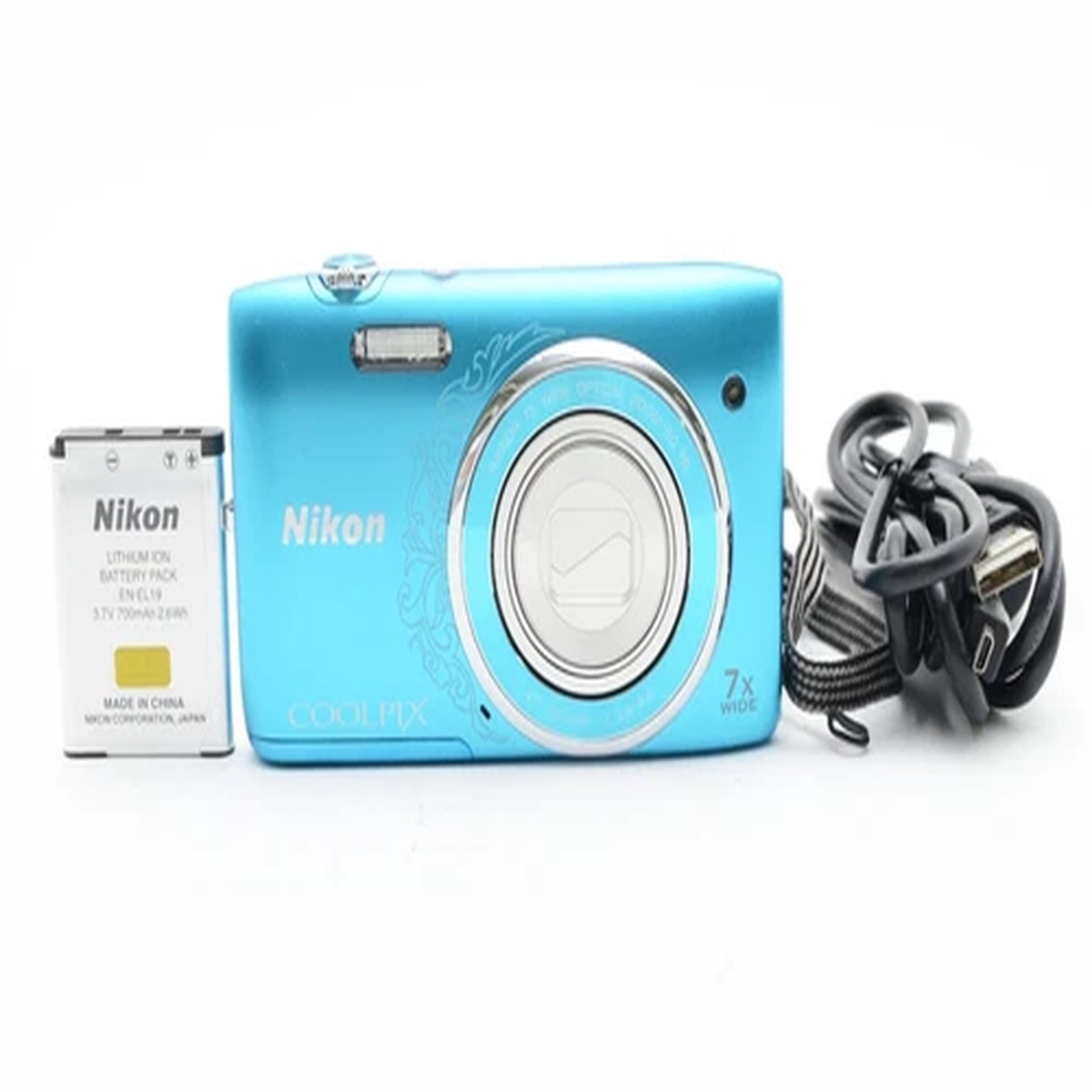 [ MINT ] Nikon COOLPIX S3500 light Blue 20.1MP Digital Camera From JAPAN
