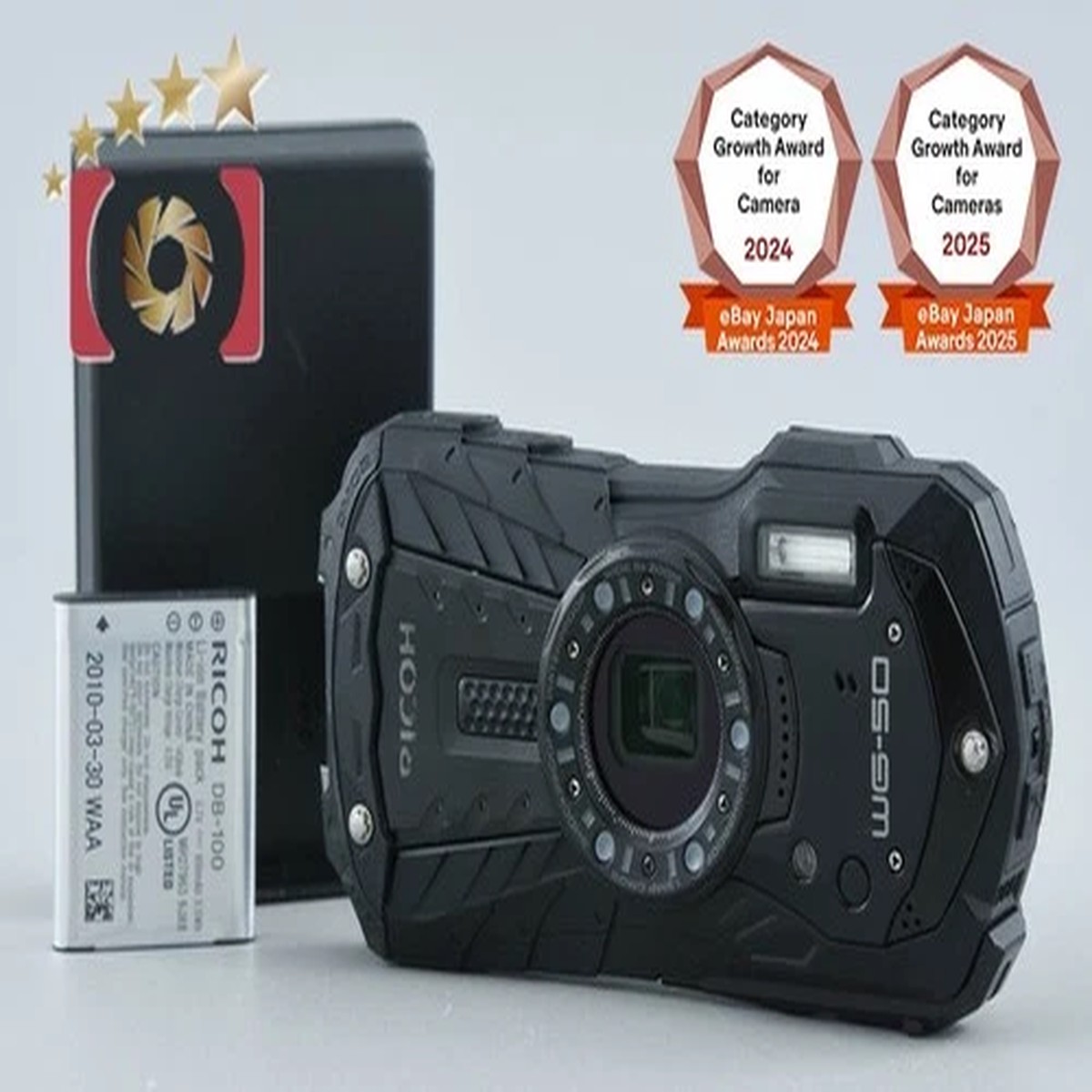 "Shutter count 2,757" Ricoh Pentax WG-50 Black 16.0 MP Waterproof Action Camera