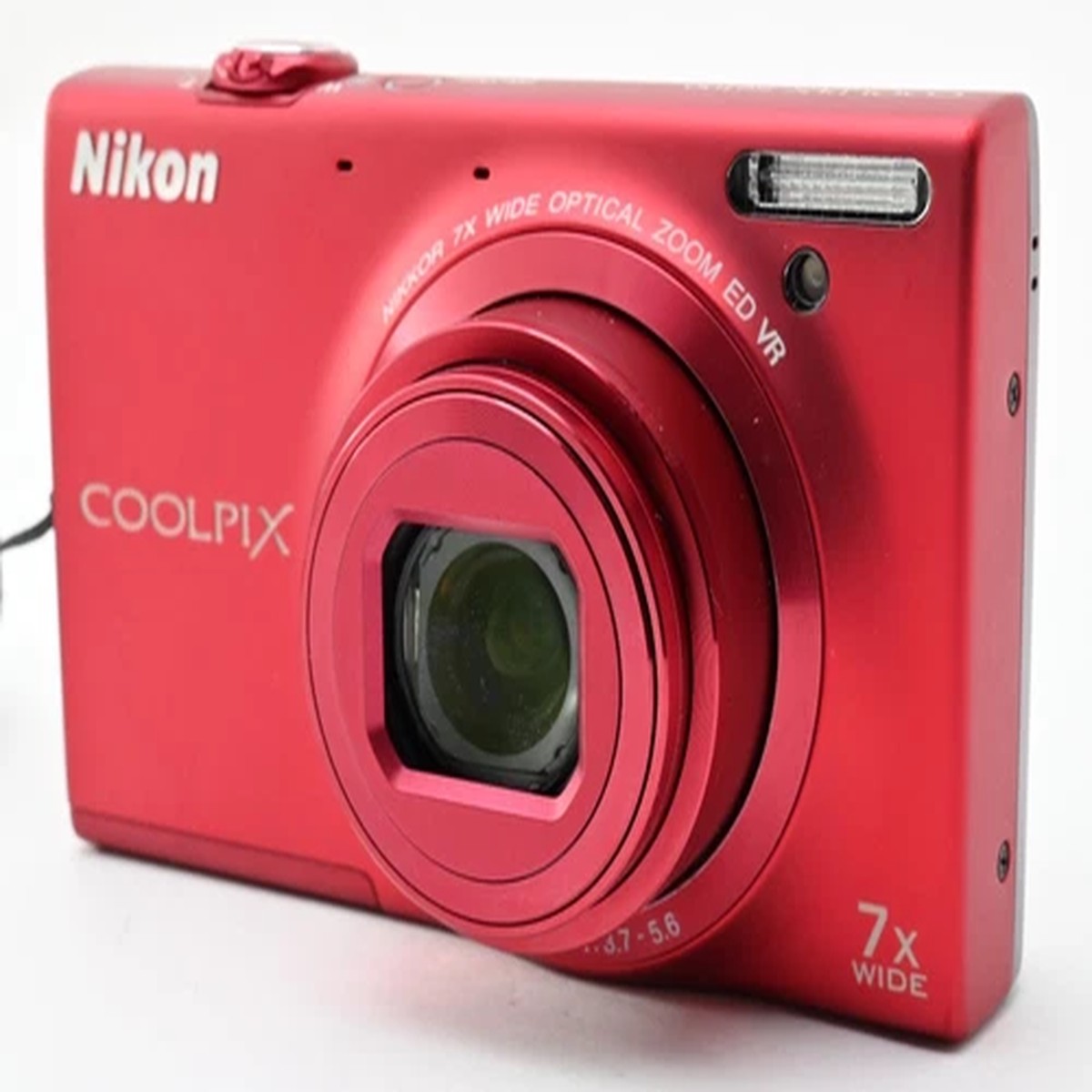 [ EXCELLENT ] NIKON COOLPIX S6100 Red 16MP 7x Compact Digital Camera From JAPAN
