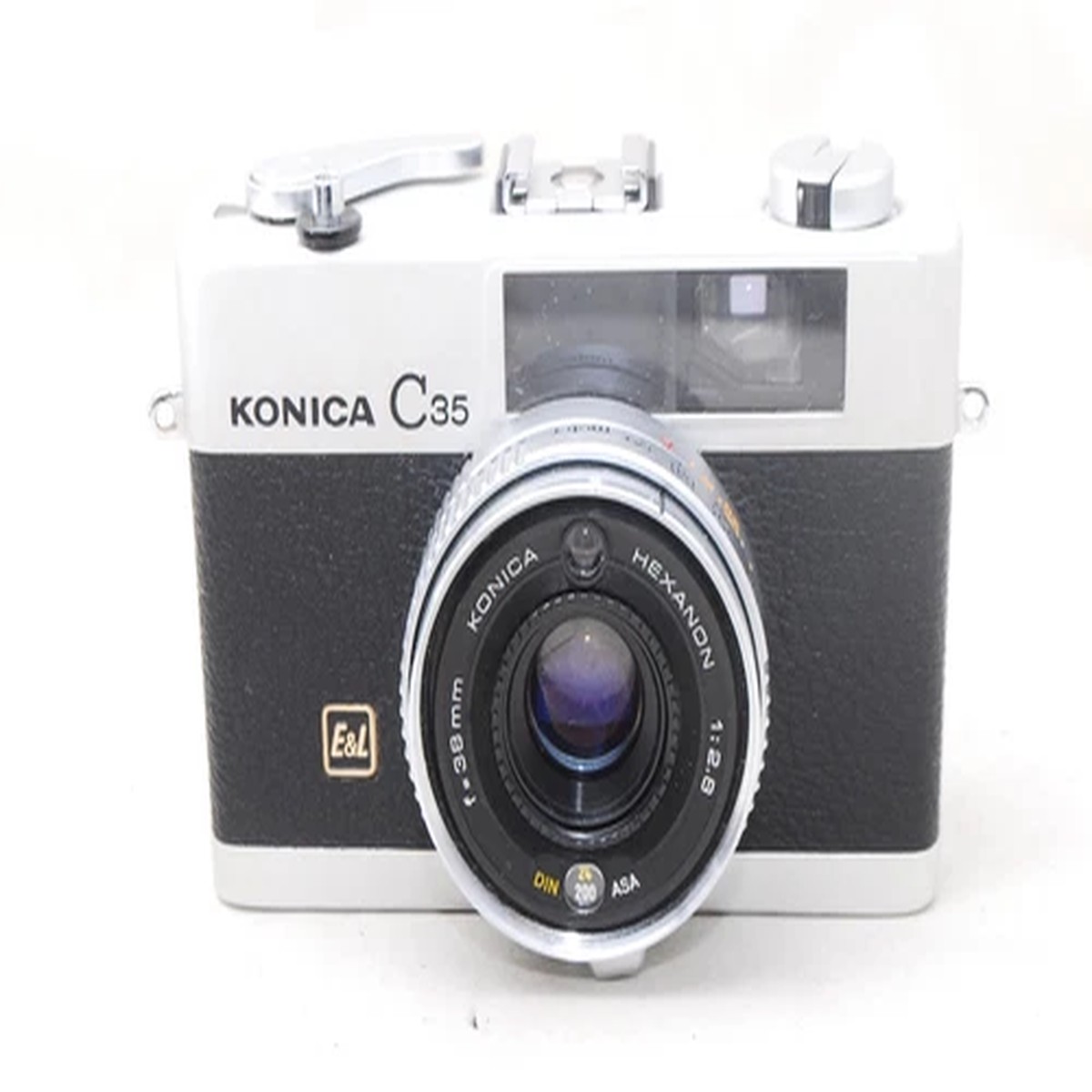 (7303) Konica C35 E&L Compact 35mm Film Camera 38mm F2.8 Lens from JAPAN, EXC+!!
