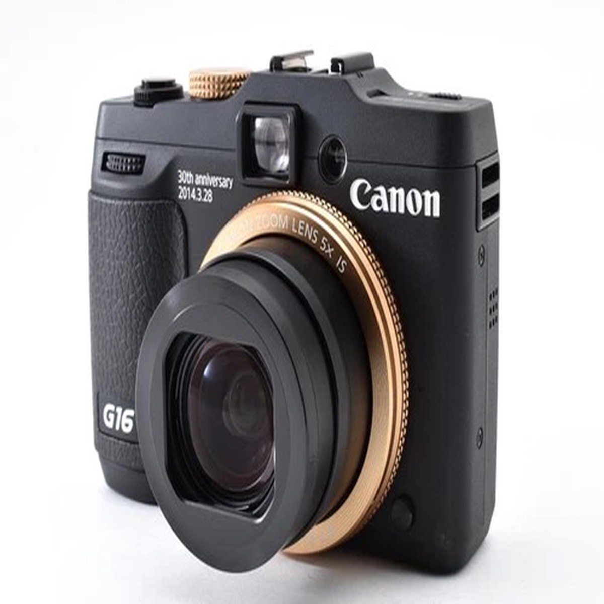 [ MINT ] Canon PowerShot G16 12.1MP 5x Zoom D.Camera Black & Gold W/Case Japan